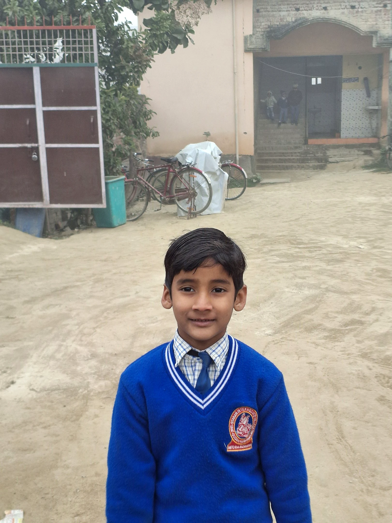 A young Shri Sitaram student in school uniform