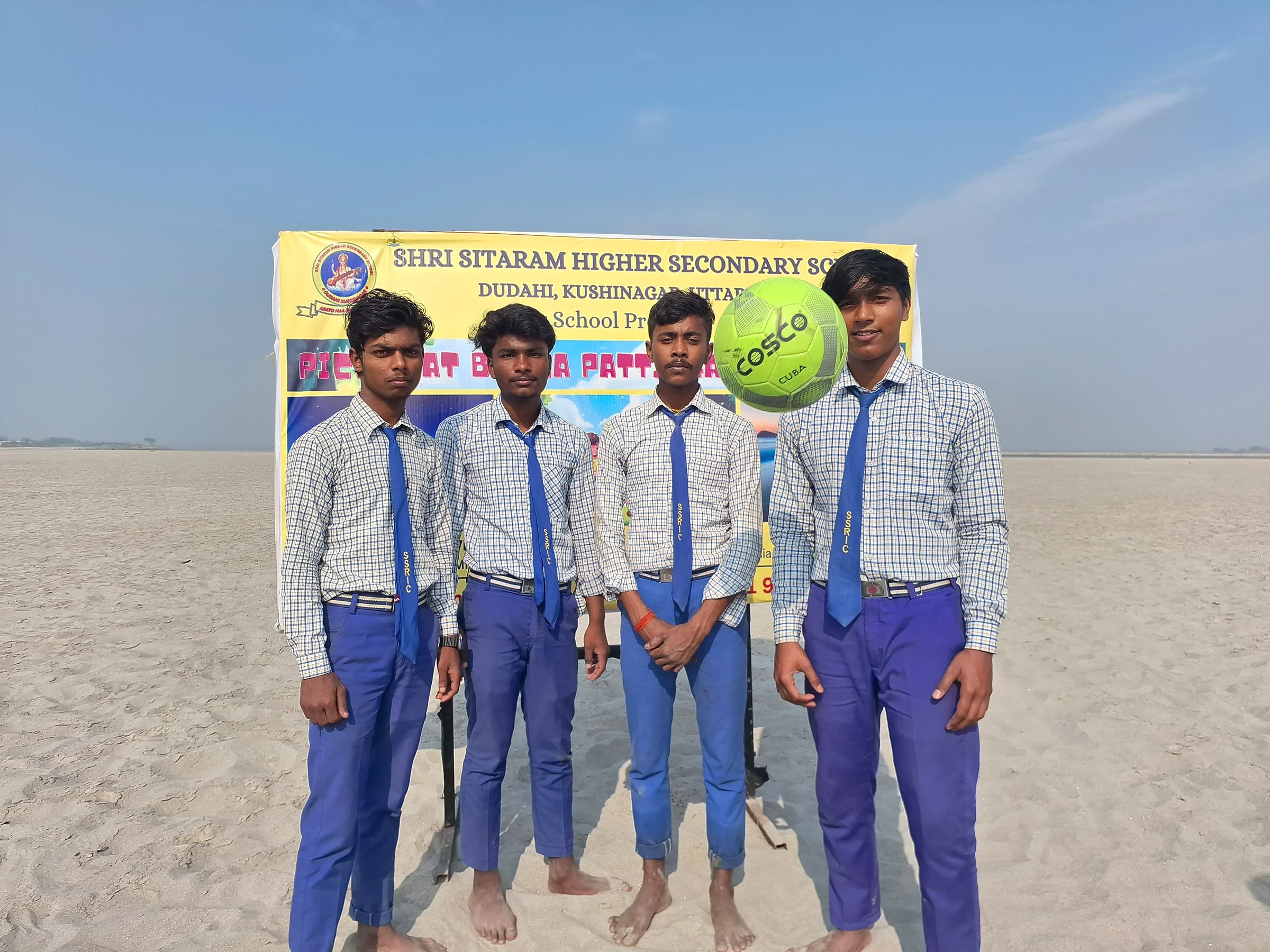 Students and educators during an educational visit